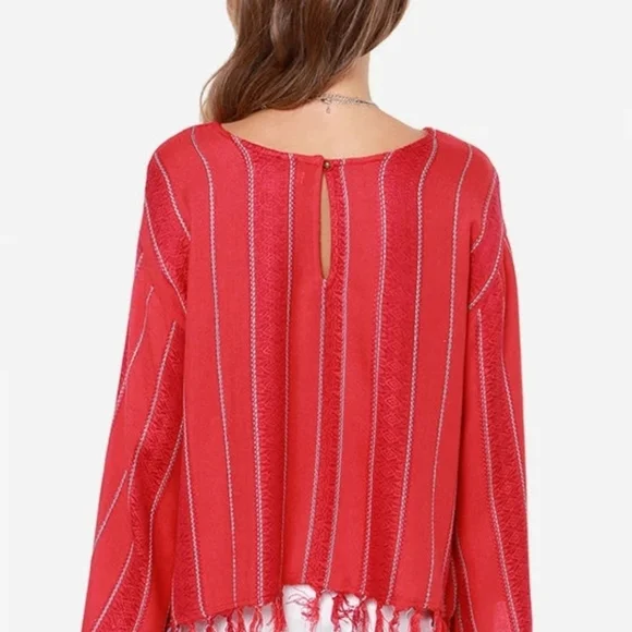 Billabong The Heart Seas Striped Red Top - Picture 4 of 11